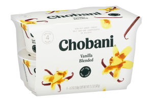 Chobani Greek Yogurt Vanilla Blended - 4 PK