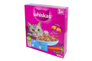 Корм сухий повнораціонний для дорослих котів з тунцем Whiskas к/у 800г