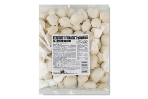 Пельмені "З куркою, свининою та яловичиною" 6*800г тм Домашня Робота