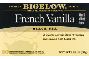 Bigelow Black Tea French Vanilla - 20 CT