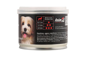 Корм д/дорослих собак Качка в ніжному желе 195г ж/б AnimAll