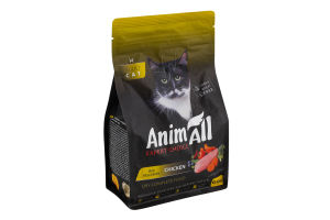 Корм д/котів з свіжою куркою сухий 400г AnimAll