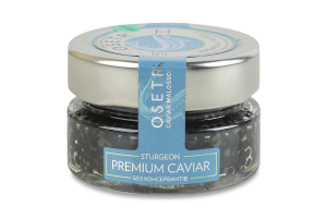 Ікра сибірського осетра зерниста без консервантів Premium caviar Osetr в/ґ с/б 65г