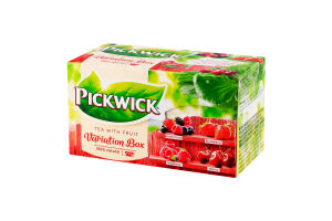 Чай чорний ароматизований зі шматочками фруктів ягодами Variation Box Pickwick к/у 20х1.5г