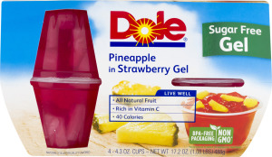 Dole Pineapple in Strawberry Gel - 4 CT