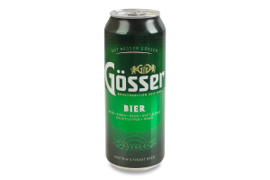 Пиво 0.5л 5.2% світле фільтроване пастеризоване Gosser з/б