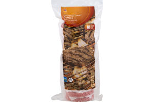 Ahold All Natural Ground Beef Patties 80% Lean 20% Fat - 16 CT