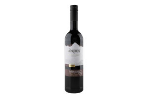 Вино 0.75л 13% червоне сухе Merlot Andes пл