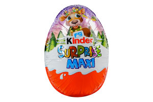 Яйцо из молочного шоколада с молочным внутренним слоем и игрушкой Maxi Kinder Surprise м/у 100г