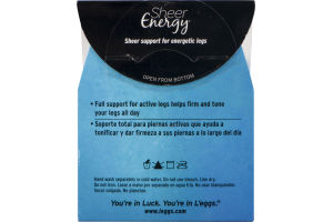 L'eggs Sheer Energy Active Support Leg Non-Control Top B Off Black