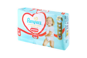 Трусики-підгузники для дітей 13-19кг 6 Pants Premium care Pampers 46шт