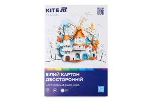 Картон білий двосторонній 10 аркушів А4 №K-254 Classic Kite 1шт