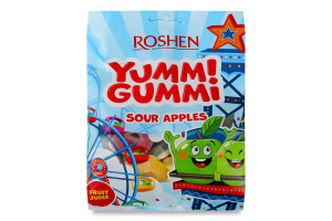 Конфеты желейные Sour apples Yummi Gummi Roshen м/у 165г