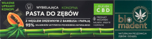 Паста зубная отбеливающая конопляная с бамбуковым углем и папайей Bio Madent 100мл