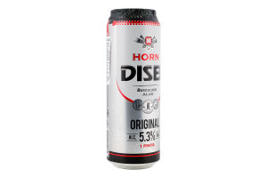 Пиво 0.568л 5.3% светлое фильтрованное пастеризованное Original Horn Disel ж/б