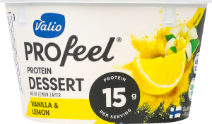 Десерт сирковий Valio ваніль-лимон протеїн безлакт