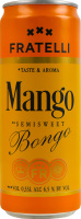 Напій винний 0.33л 6.5% білий напівсолодкий слабоалкогольний газований Манго-Бонго Fratelli з/б