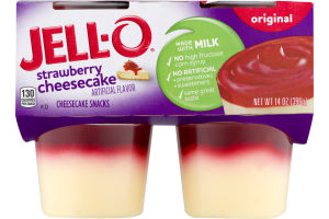 JELL-O Cheesecake Snacks Strawberry Cheesecake - 4 CT