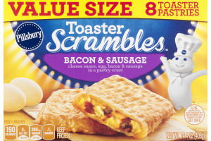 Pillsbury Toaster Scrambles Toaster Pastries Bacon & Sausage - 8 CT