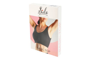 Топ жіночий з мікрофібри Siela Basic Seamless collection L-XL чорний