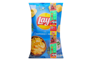 Чипсы картофельные Сметана и зелень Lay's м/у 120г