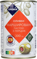 Оливки Премія зелені фаршировані перцем
