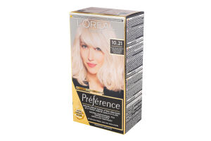 Фарба для волосся стійка Preference №10.21 L'Oreal Paris 1шт