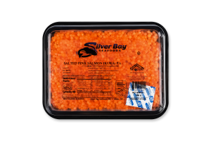 Икра горбуши быстрозамороженная соленая Silver Bay лоток 500г