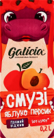 Сок с мякотью из смеси фруктов стерилизованный Смузи яблоко-персик Galicia т/п 0.2л