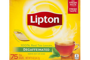 Lipton Tea Decaffeinated - 75 CT