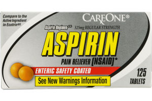 CareOne Aspirin Tablets - 125 CT