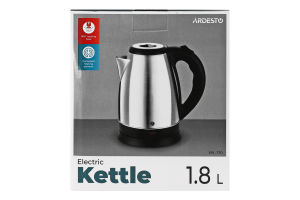 Електрочайник 1,7л сріблястий метал Ardesto