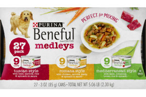 Purina Beneful Dog Food Medleys - 27 CT
