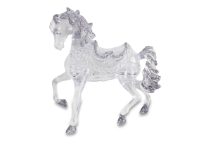 Підвіска новорічна Кінь графітова 10*10см КМ