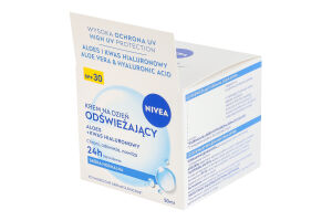 Крем для лица для нормальной кожи дневной освежающий с алоэ вера + гиалуроновая кислота SPF 30 Nivea 50мл