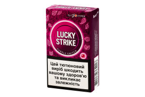 Виріб тютюновмісний для електричного нагрівання з фільтром Lucky Strike Purple Switch 20шт
