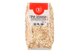 Смесь хлопьев быстрого приготовления Три злака Экстра ТМ "1" м/у 400г