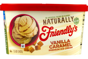 Friendly's Naturally Vanilla Caramel Premium Ice Cream