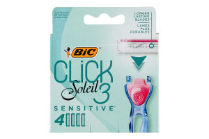 Кассеты 3-лезвийные Click Sensitive Soleil 3 BiC 4шт