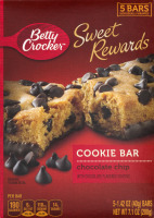 Betty Crocker Sweet Rewards Cookie Bar Chocolate Chip - 5 CT