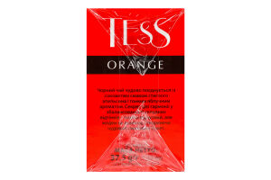 Чай Orange чорний з цедрою апельсина та ароматом апельсина 25*1,5г Tess