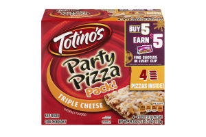 Totino's Party Pizza Pack! Triple Cheese - 4 CT