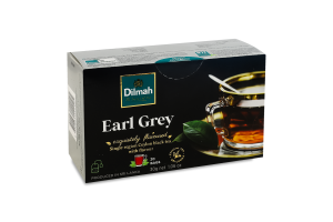 Чай черный цейлонский байховый мелкий со вкусом бергамота Earl Grey Dilmah в/с к/у 20x1.5г