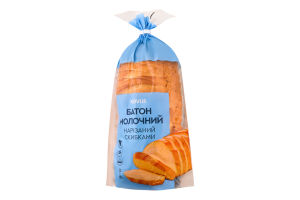 Батон молочний нарізаний NOVUS 450г