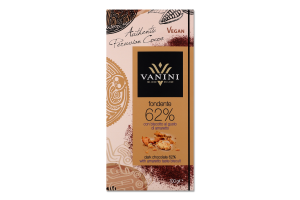 Шоколад черный с крошкой печенья Амаретто Vanini к/у 100г