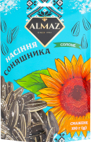 Семечки подсолнечника жареные соленые Almaz д/п 100г