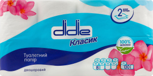 Туал. папір Didie 8 шт. Класик Білий