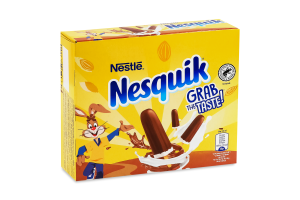Мороженое покрытое шоколадной глазурью со вкусом ванили на палочке Nesquik к/у 9х36г