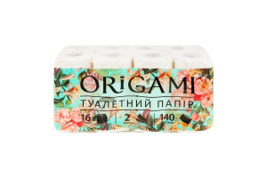Папір туалетний 2-х шаровий Origami 16шт