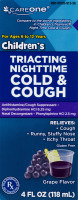 CareOne Children's Triacting Nighttime Cold & Cough Relief Grape